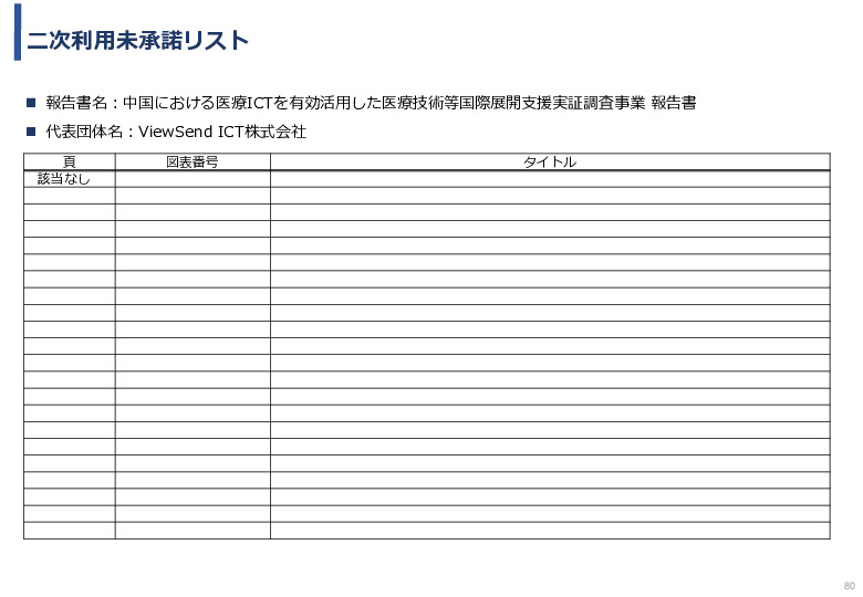 令和5年度「中国における医療ICTを有効活用した医療技術等国際展開支援実証調査事業報告書」